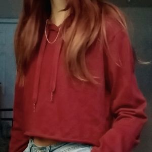 Majenta croped hoodie